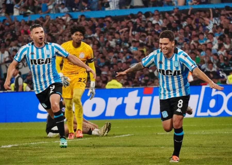 RACING LE GANÓ 2-1 A CORINTHIANS Y SE METIÓ EN LA FINAL DE LA COPA SUDAMERICANA.