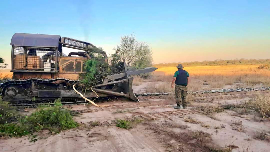 LAS BREÑAS: BOSQUES DETUVO DESMONTE ILEGAL Y SECUESTRÓ TOPADORAS.