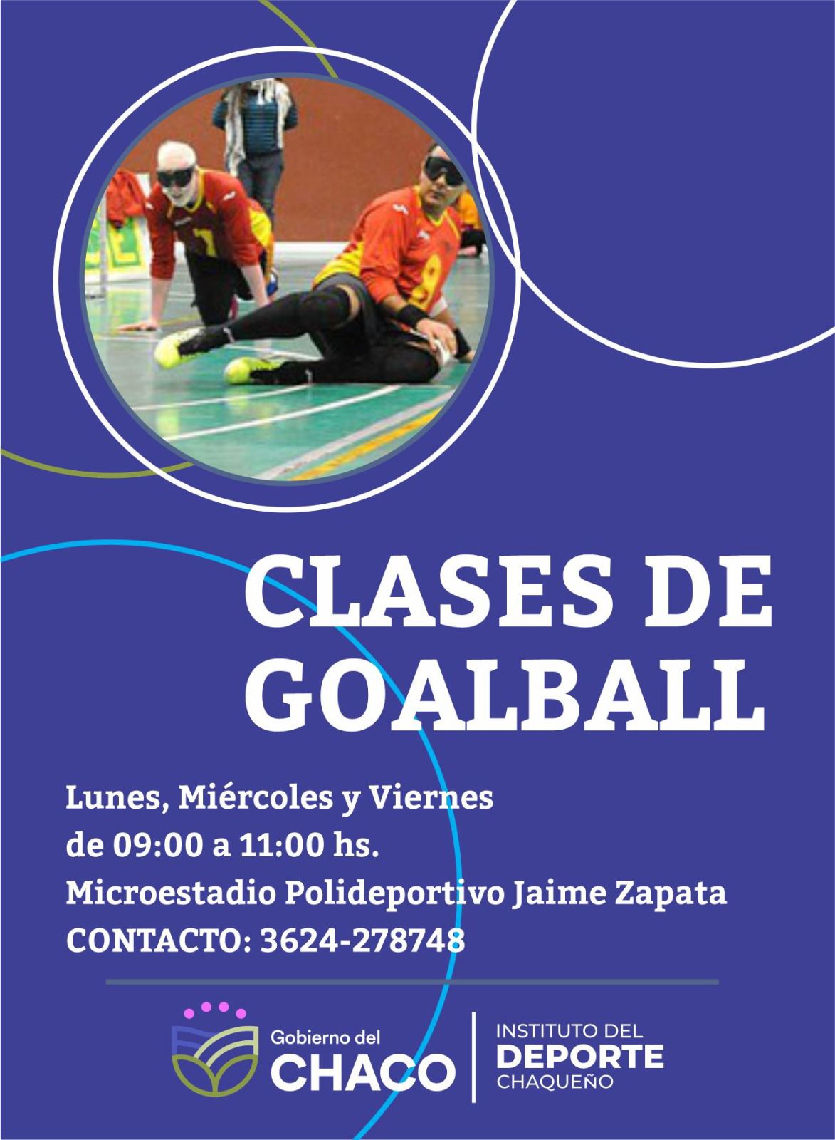 CLASES DE GOALBALL EN EL JAIME ZAPATA.